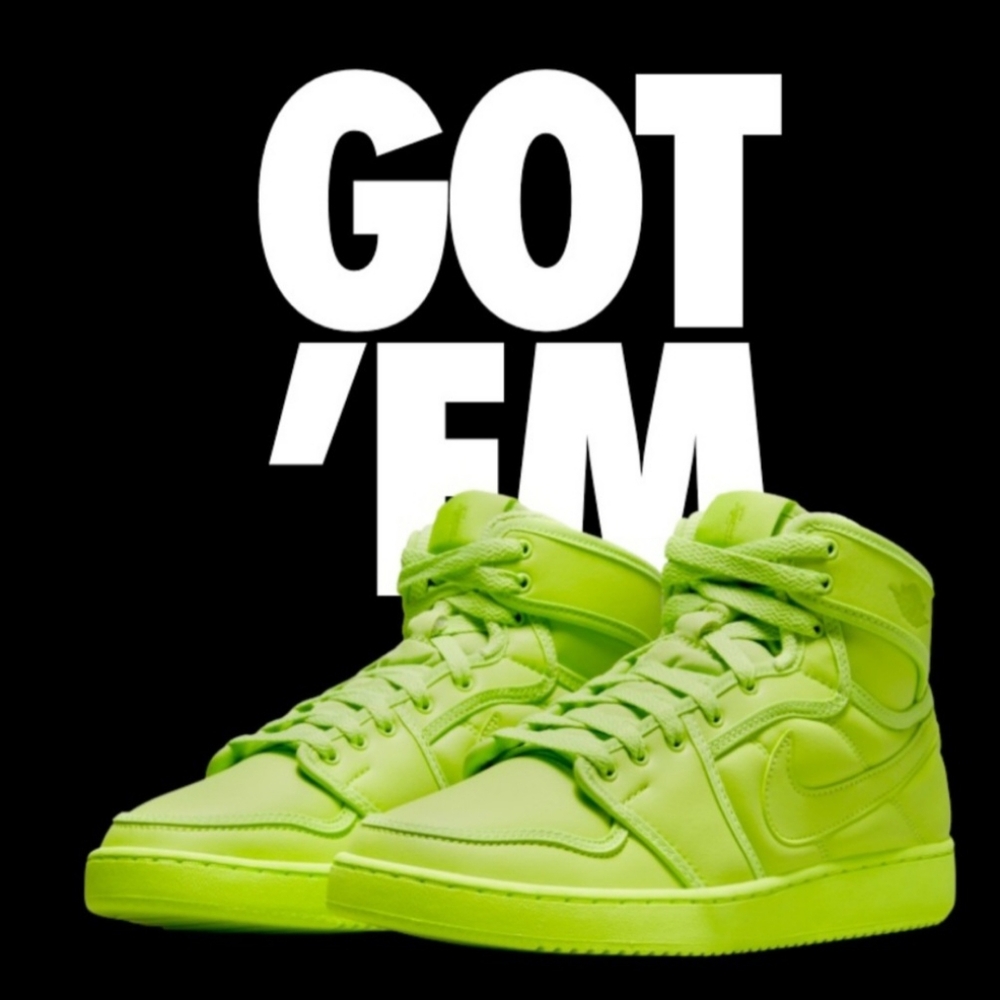 Special Ed. Billie Eilish Jordan 1 AJKO Ghost Green Wo10½ / M9